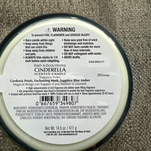 BATH & BODY WORKS Disney Princess Jasmine Limited Edition 3-wick Candle New - Picture 2 of 3