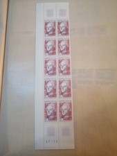 Timbre FRANCE Beaumarchais 1967 Neuf ** YT1512 BANDE BLOC DE 10 COIN NUMEROTE