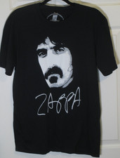 Official Frank Zappa "ZAPPA" Portrait Men's Black Tee M Rock Legend