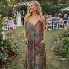 NWOT Peruvian Connection Floral Slip Midi Dress Wedding Guest Event FairyCore 12