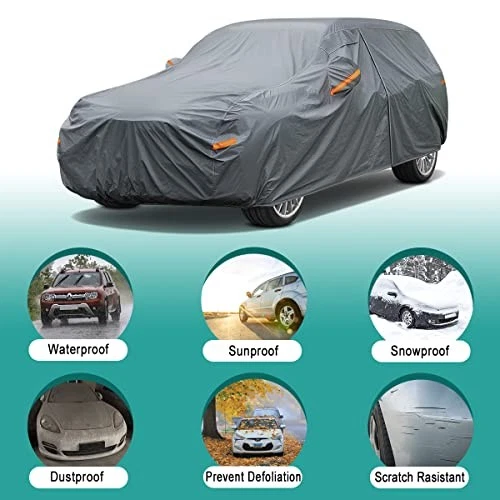 For Hyundai Tucson 2004-2025 Waterproof Car Cover 16 Layers All Weather Zipper D - Imagem 4 de 4