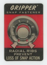 Scovill Gripper Snap Fastener 1950's Vari-Vue Motion Lenticular Card