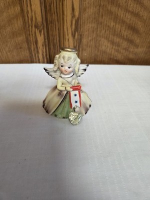 VINTAGE INARCO ANGEL OF THE MONTH JULY-E 1187 PATRIOTIC BANNER W/HANG TAG