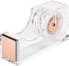 Modern Acrylic Tape Dispenser, Heavy Duty Tape Dispenser with Non-Slip Bace, Sin