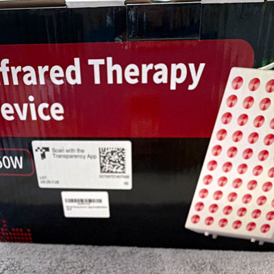 Portable Infrared Light Therapy Device Panel, Red/White, Unisex