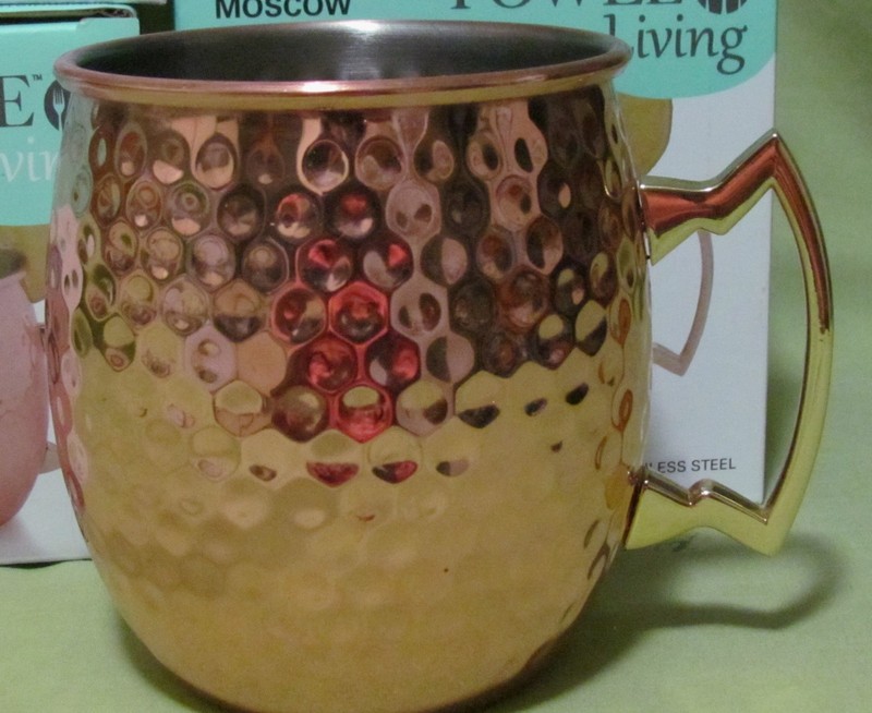4 Towle Stainless Steel Copper Plated Moscow Mule Mugs 18 oz.