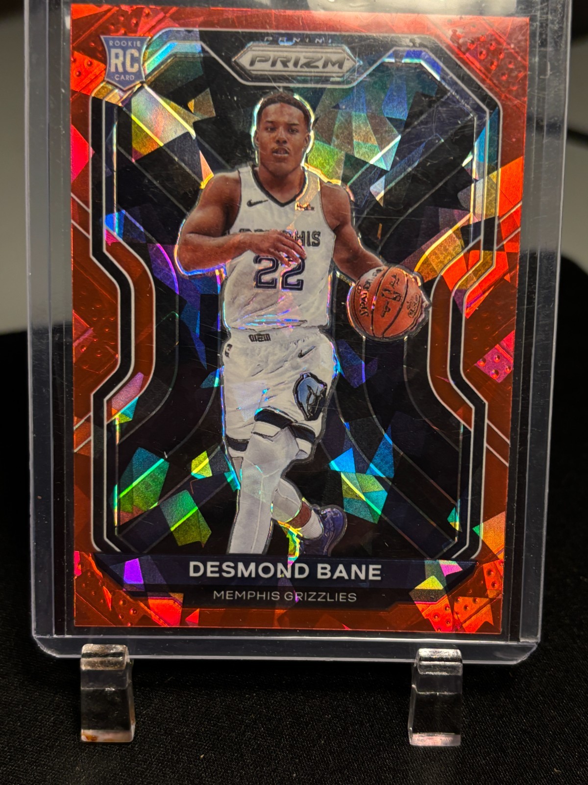 2020-21 Panini Prizm NBA #297 Desmond Bane Red Cracked Ice Prizm Rookie RC