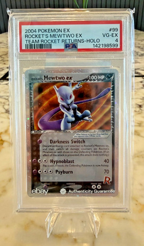 Rocket's Mewtwo ex graded PSA 4 for sale on eBay