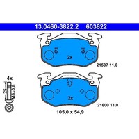 ATE 13.0460-3822.2 Bremsbelagsatz, Scheibenbremse