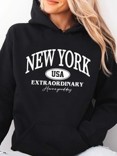 Womens Chicken Print Kangaroo Pocket Hoodie