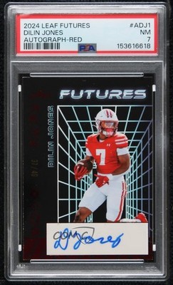 2024 Leaf Futures Red 37/49 Dilin Jones #A-DJ1 PSA 7 Auto 8d2
