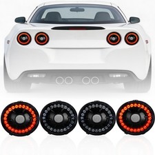 4pc Led Diamond White Tail Lights Rear Light For 2005-2013 Chevrolet Corvette C6