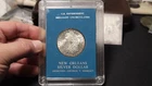 1885-O Morgan Silver Dollar $1 Vintage Capitol Holder- Choice BU
