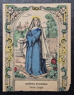 Ste Louise Imagerie d’Épinal colorisée à la main Image Pieuse XIXe F650