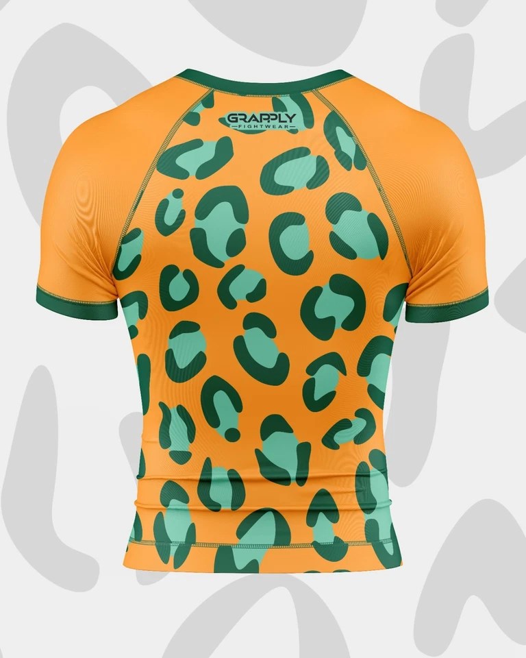 Premium Leopard BJJ Rashguard MMA Training Rashguard Jiujitsu Leopard Rashguard - Image 3 of 4