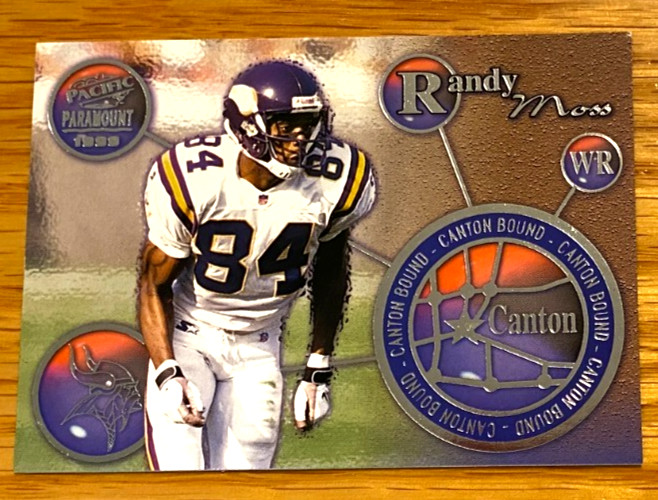 1999 Pacific Paramount Randy Moss #7 CANTON BOUND - 1 in 3,610 packs - Case Hit