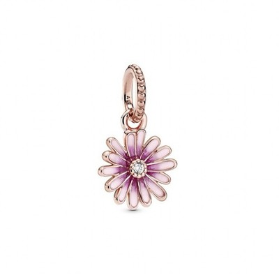 Pandora Rose Gold Pink Daisy Flower Dangle Charm 788771C01 Brand New