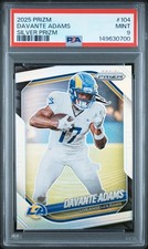 2025 PANINI PRIZM SILVER PRIZM #104 DAVANTE ADAMS PSA 9
