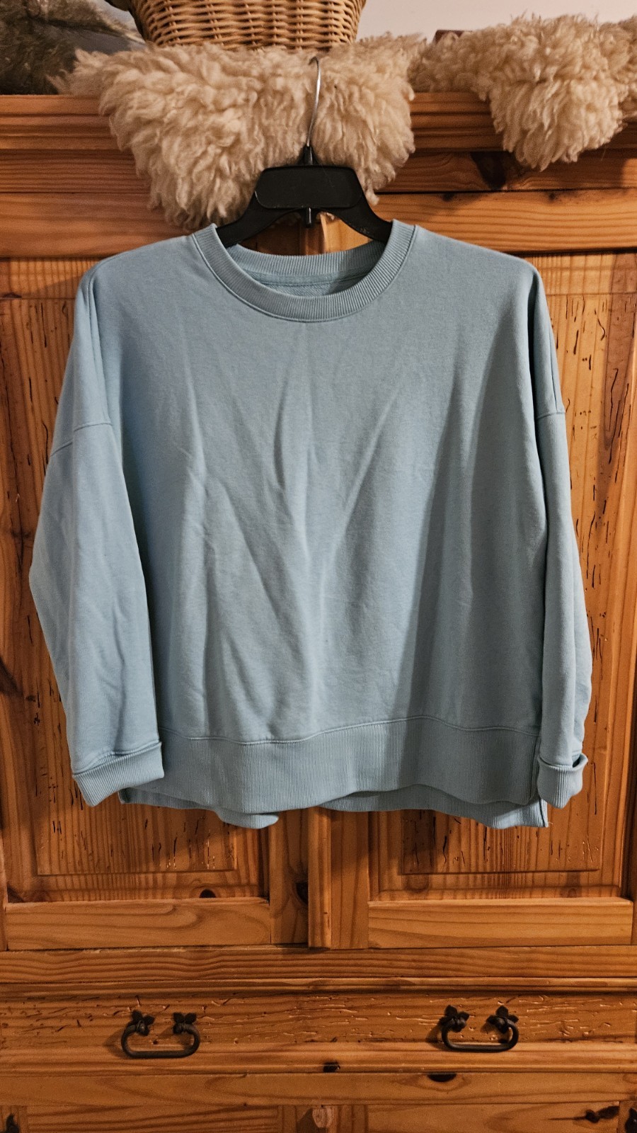 Women’s Time & Tru Teal XL Long Sleeve Crewneck Sweatshirt
