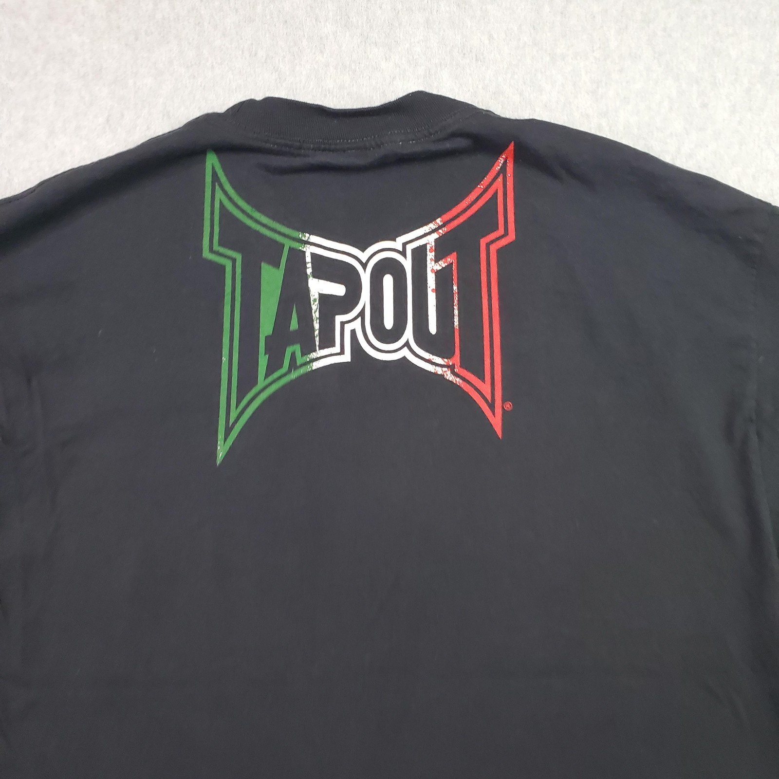 Tapout Shirt Mens XL Black Locos Mexican Flag Graphic MMA Short Sleeve Y2K