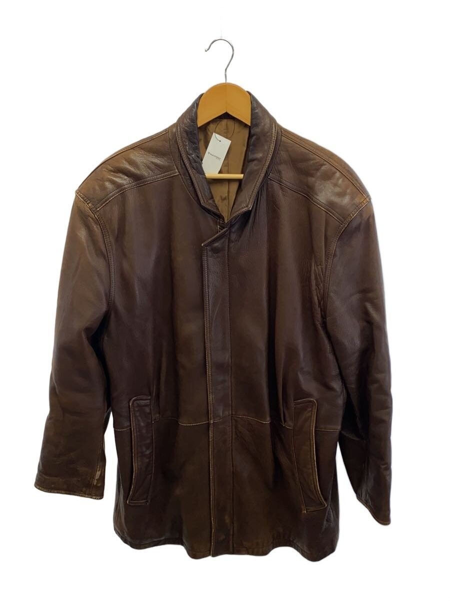 Leather Jacket Blouson/-/Sheep Leather/Brw/Plain 20801