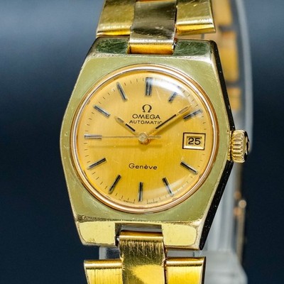 Vintage 1971 OMEGA Geneve 566.0048 Gold Round Cal.684 Automatic