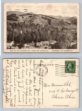 Berkeley, CA-California, Big C Charter Hill View c1941 Vintage Postcard