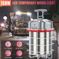 150W Linkable LED Temporary Work Light High Bay Construction Jobsite Lighting US