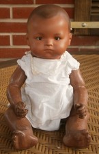 Antike ARMAND MARSEILLE Porzellankopf Puppe / Baby 341 / 4.K., dunkel, 40 cm