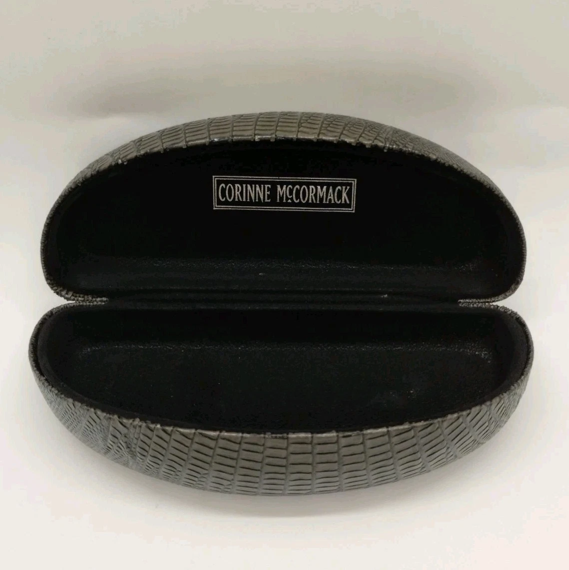 Corinne McCormack Sunglass Eyeglass Case Metallic Red Croc Reptile Design Corinne McCormack Sunglasses Hard Case ONLY! Storage Red  main image 4