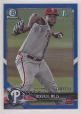 2018 Bowman Chrome Prospects Blue Refractor 88/150 McKenzie Mills #BCP87 7ba