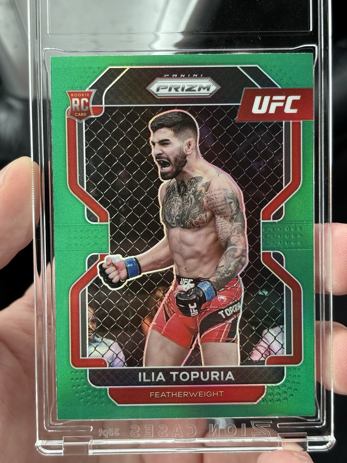 2022 Ilia Topuria Rookie Panini Prizm UFC -#115 Green Prizm (RC) Champ