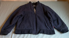 Men's WOOLRICH Wool Blend Insulated BOMBER JACKET, Coat - Size M Navy Charcoal