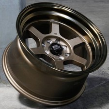 15x7 Matte Bronze Wheels Mst Time Attack 5x100 20 Set Of 4 73.1