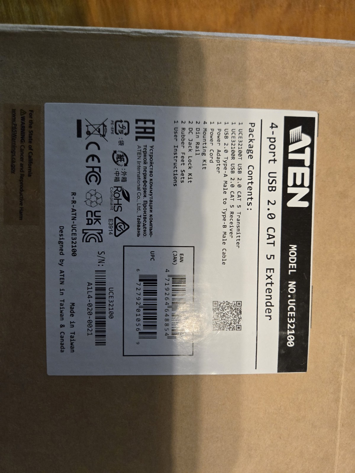 ATEN 4-port USB 2.0 CAT 5 Extender Kit