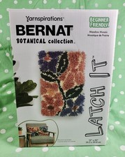 YARNSPIRATIONS BERNAT BOTANICAL COLLECTION LATCH IT HOOK KIT MEADOW MOSAIC 12X20