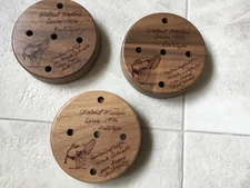 Quaker Boy Dick Kirby Prototype Slate, Glass, & Aluminum Turkey Calls Walnut