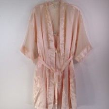 Inner Most Women's Pink Silky Strap Nightgown w/ Robe Size L NWT Y2K USA Sears