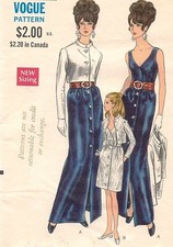 1960's VOGUE Formal Evening Dress and Jacket Pattern 7456 Size 14