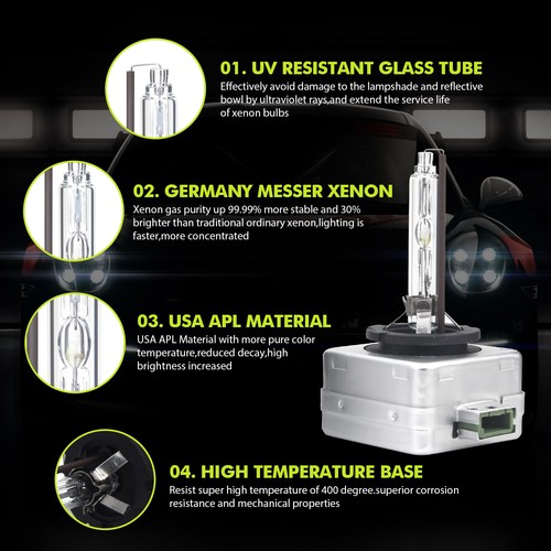 HID D3S Xenon Headlight Globes For Land Rover Freelander 2 3.2 4x4 2006-2014 - Picture 8 of 20