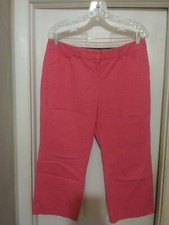 Express Editor Women's Pink 100 Cotton Straight Leg Khaki Pants Size 8