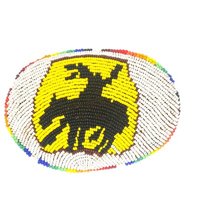 Native American Belt Buckle Shoshone Beaded Hand Limited Edition 1 of 1 – Shoshone Rose Beaded Belt Buckle  main image 4