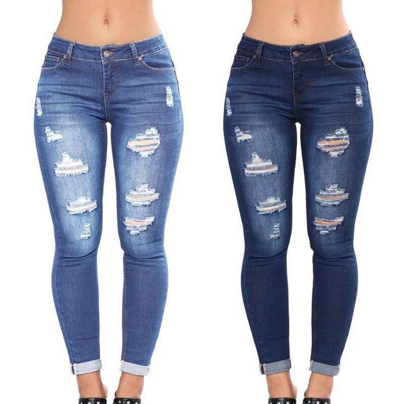 Pantalones Jeans De Tiro Alto Para Mujer Cintura Alta Levanta Cola Vaqueros