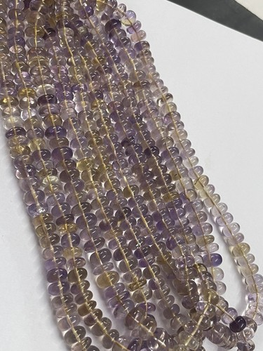 Pietra preziosa rondelle liscia ametrina qualità AAA 16"" perline blu giallo lisce - Foto 7 di 7