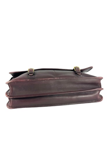COACH Burgundy Leather Briefcase Mahogany Wall Street Made in New York City USA - Picture 9 of 17