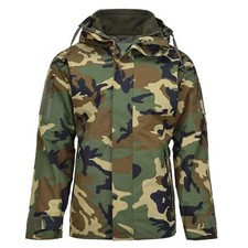 MIL-TEC Chaqueta Impermeable Estilo Ejército GEN II Forrada Invierno Bosque Camuflaje Parka