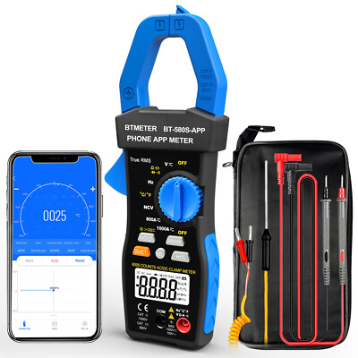 BTMETER ZangenMultimeter AC DC Stromprüfer Zangenmessgerät Stromzange Voltmeter