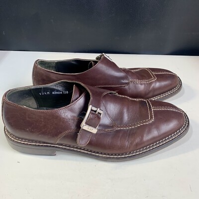 Donald J Pliner Kenzie Monk Buckle Strap Brown Leather Men  display picture 2