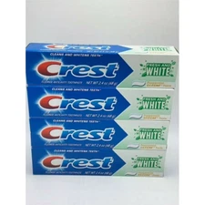 Crest Fresh and White Peppermint Gleem Paste 2.4-oz Pack of 4 Prevents Cavities