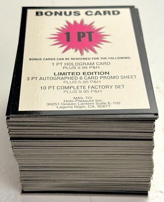 1991 California Dreaming Series 1 HOLO Pleasures Trading Card Set